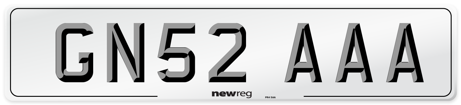 GN52 AAA Number Plate from New Reg